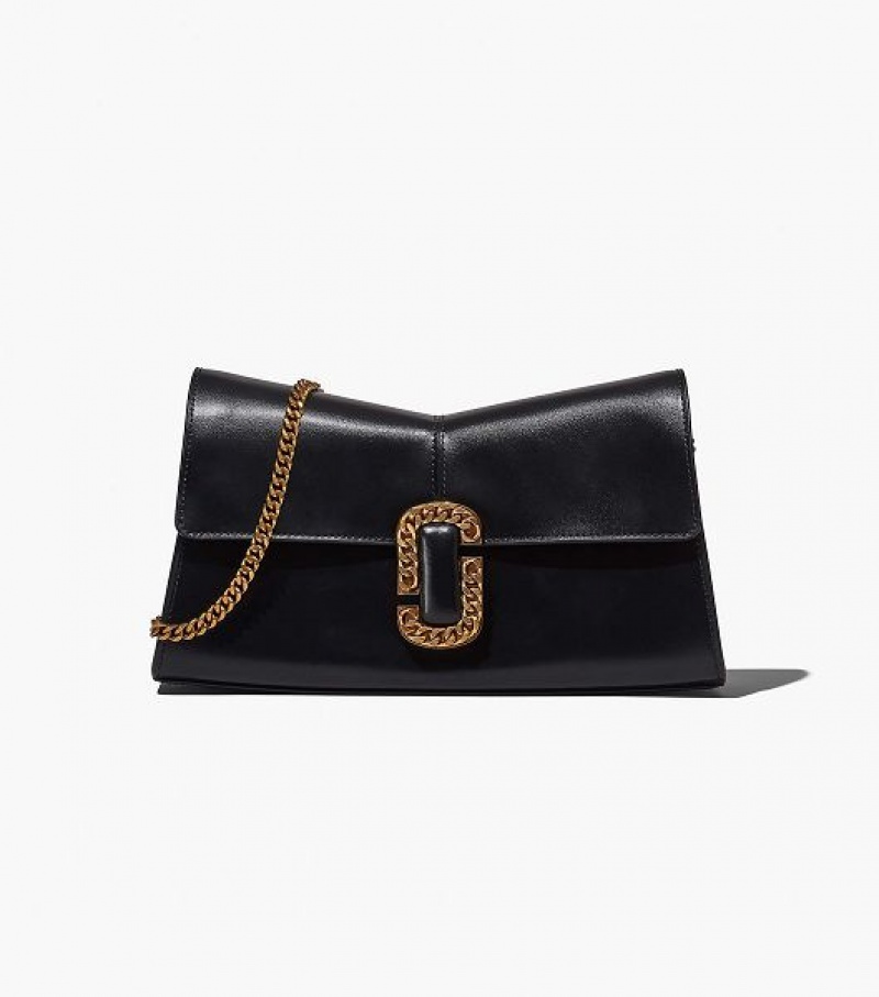 Black Women\'s Marc Jacobs The St. Marc Convertible Clutch Bags | 76193TDCN