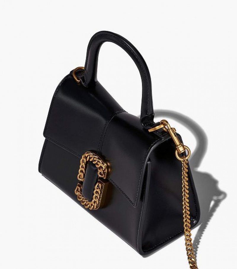 Black Women's Marc Jacobs The St. Marc Mini Top Handbag | 30976WBYF