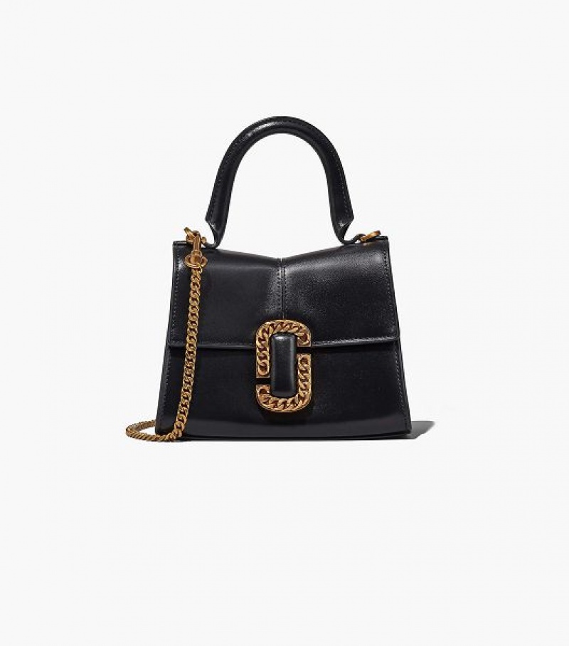 Black Women\'s Marc Jacobs The St. Marc Mini Top Handbag | 30976WBYF