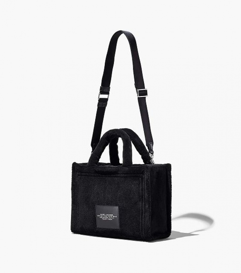 Black Women's Marc Jacobs The Terry Medium Tote Bags | 42839PSNT