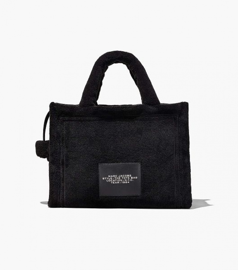 Black Women's Marc Jacobs The Terry Medium Tote Bags | 42839PSNT