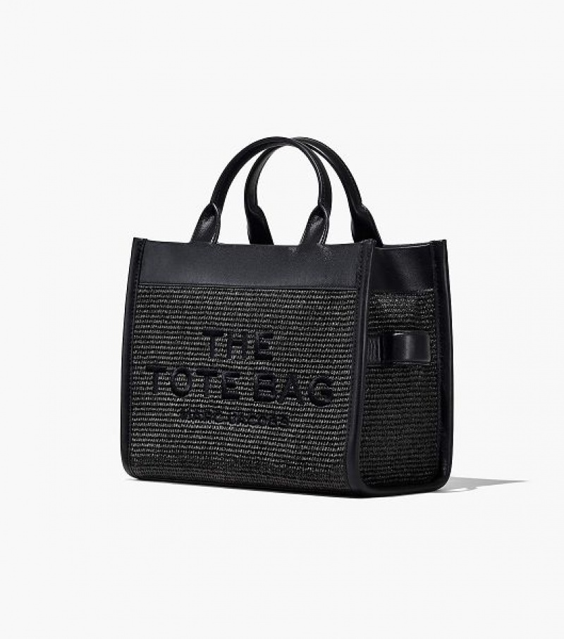 Black Women's Marc Jacobs The Woven DTM Medium Tote Bags | 82413IDUQ