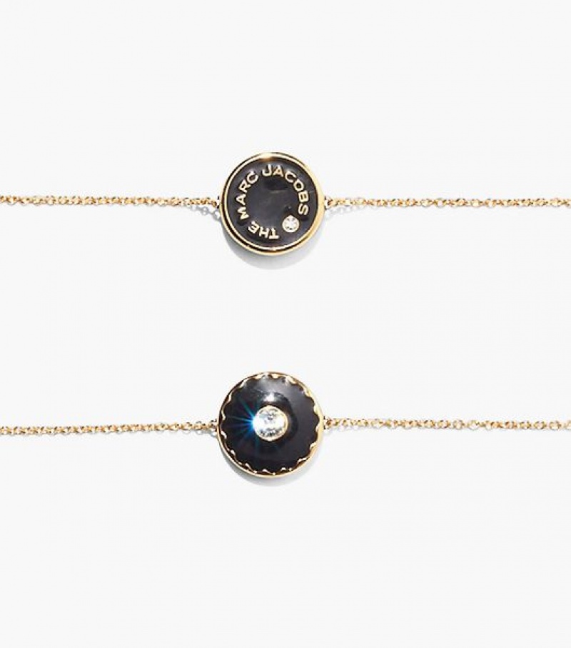 Black / Gold Women's Marc Jacobs The Medallion Bracelets | 34596RQXJ