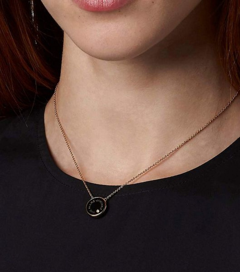 Black / Gold Women's Marc Jacobs The Medallion Pendants | 17038XKQR