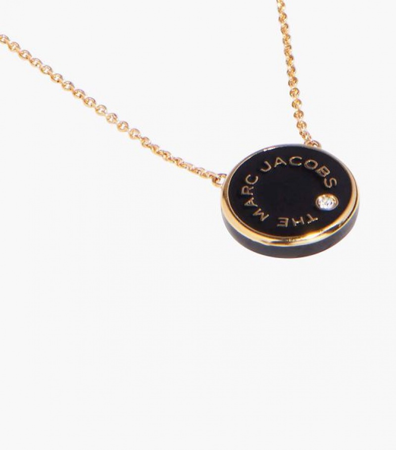 Black / Gold Women's Marc Jacobs The Medallion Pendants | 17038XKQR