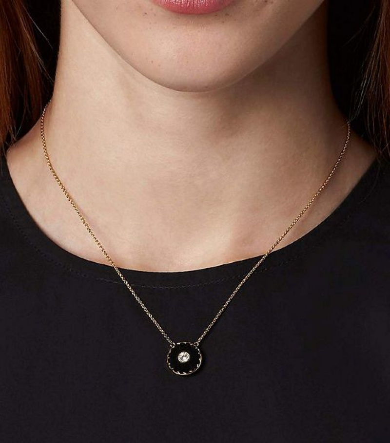 Black / Gold Women's Marc Jacobs The Medallion Pendants | 17038XKQR