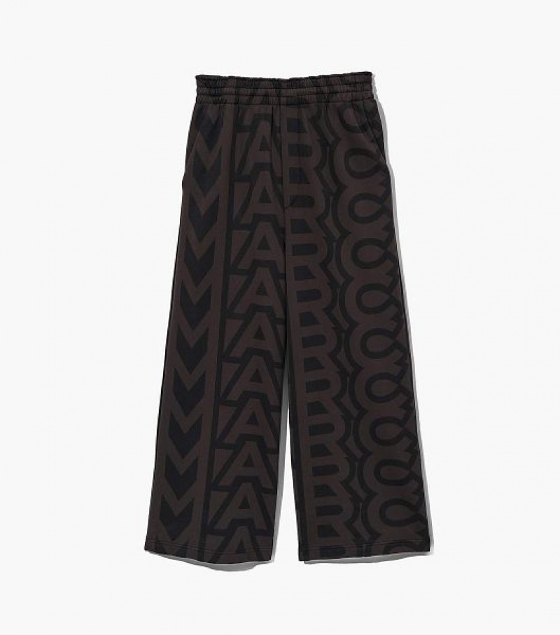 Black / Grey Women\'s Marc Jacobs The Monogram Oversized Sweats Pants | 65094PWQN