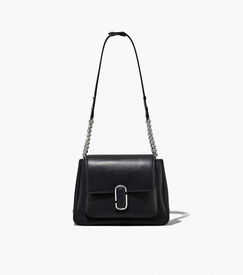 Black / Silver Women's Marc Jacobs The J Marc Chain Satchel Bags | 27086NOCX