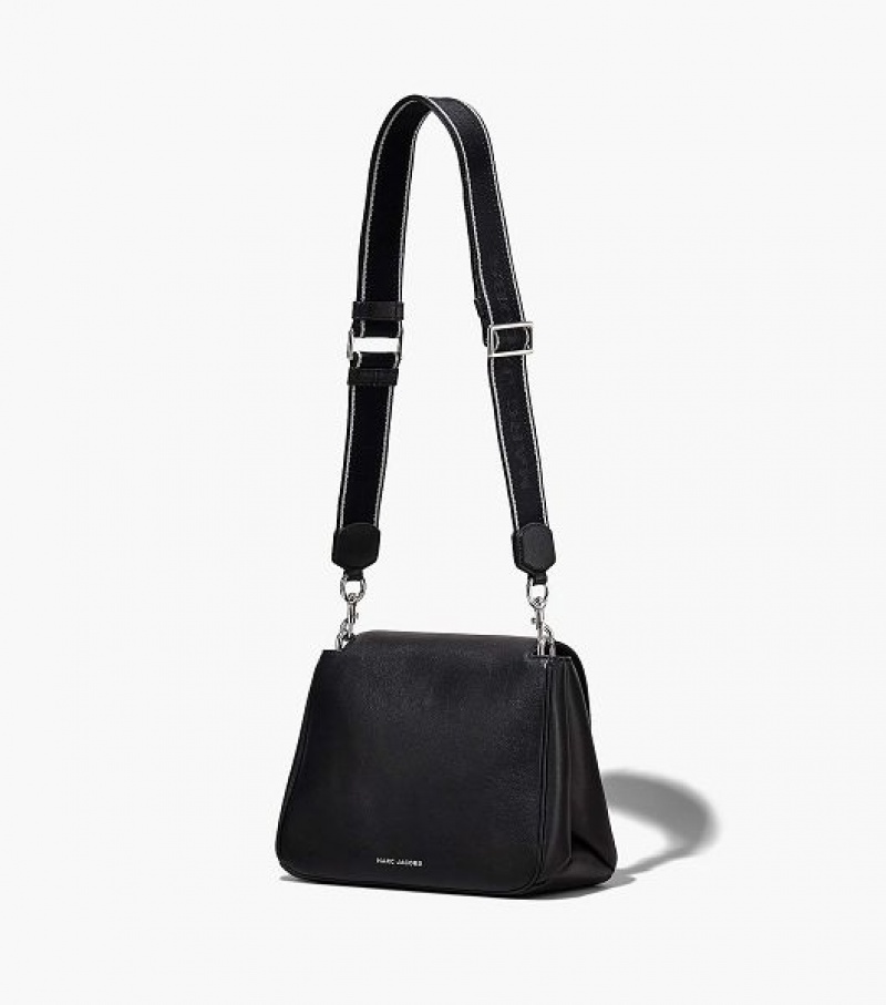 Black / Silver Women's Marc Jacobs The J Marc Chain Satchel Bags | 27086NOCX