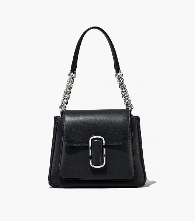 Black / Silver Women's Marc Jacobs The J Marc Chain Mini Satchel Bags | 78039MBUT