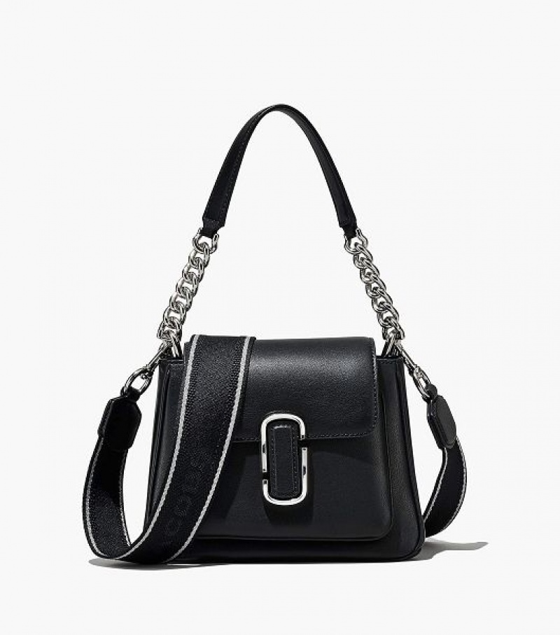 Black / Silver Women\'s Marc Jacobs The J Marc Chain Mini Satchel Bags | 78039MBUT