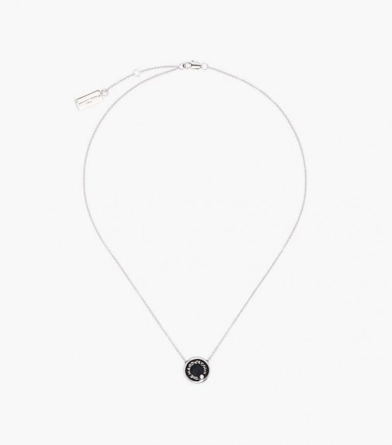 Black / Silver Women's Marc Jacobs The Medallion Pendants | 67381EWRX