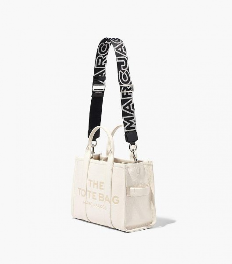 Black / Silver Women's Marc Jacobs The Outline Logo Webbing Strap | 50123THES