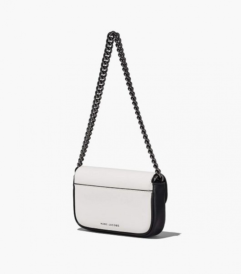 Black / White Women's Marc Jacobs The Bi-Color J Marc Mini Bags | 43621JWZO