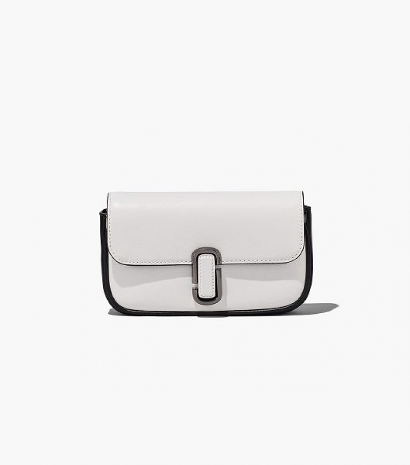 Black / White Women's Marc Jacobs The Bi-Color J Marc Mini Bags | 43621JWZO