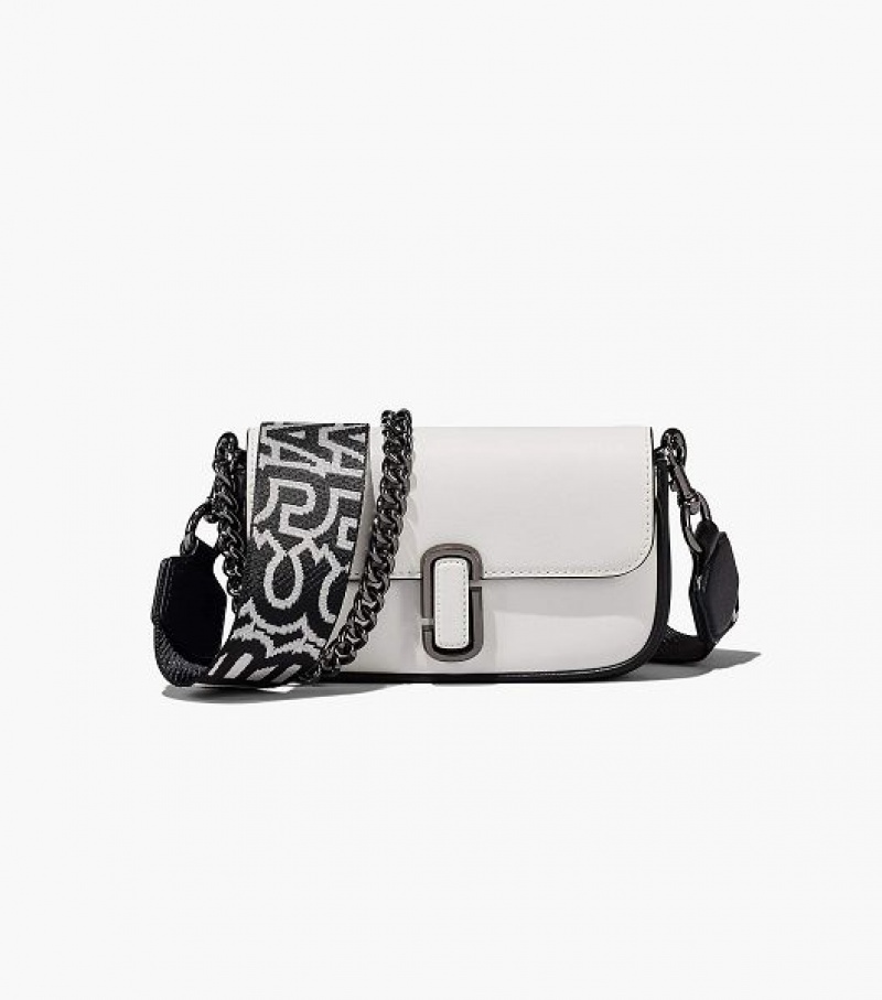 Black / White Women\'s Marc Jacobs The Bi-Color J Marc Mini Bags | 43621JWZO