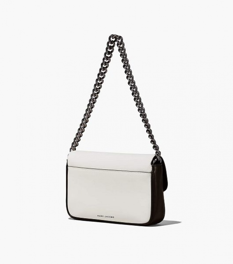 Black / White Women's Marc Jacobs The Bi-Color J Marc Shoulder Bags | 38250OJEB