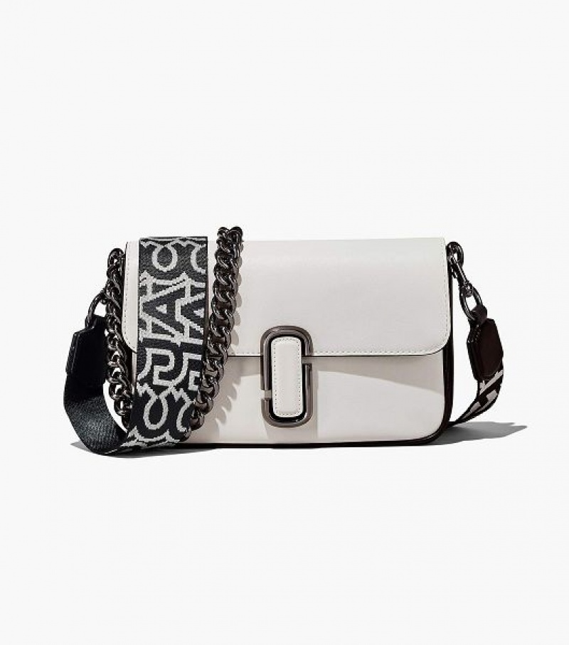 Black / White Women\'s Marc Jacobs The Bi-Color J Marc Shoulder Bags | 38250OJEB