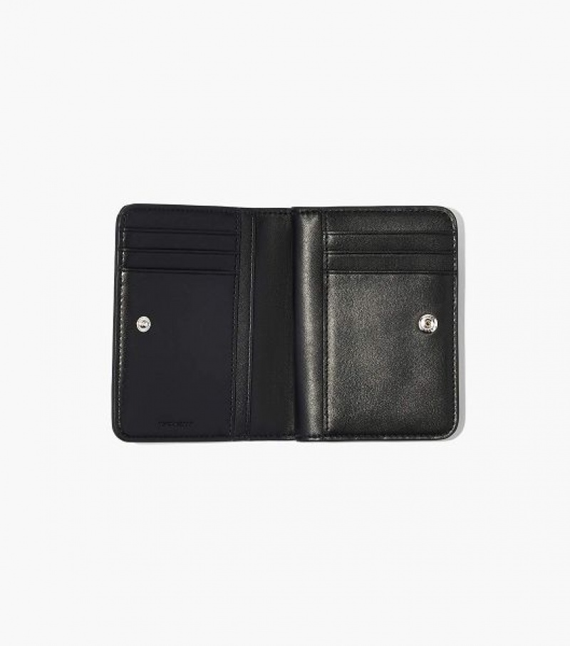 Black / White Women's Marc Jacobs The Monogram Mini Compact Wallets | 87239SOKM