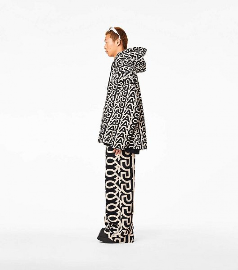 Black / White Women's Marc Jacobs The Monogram Oversized Hoodie | 82130RGOW