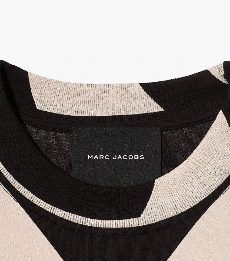 Black / White Women's Marc Jacobs The Seamed Monogram Hoodie | 76145MQRF