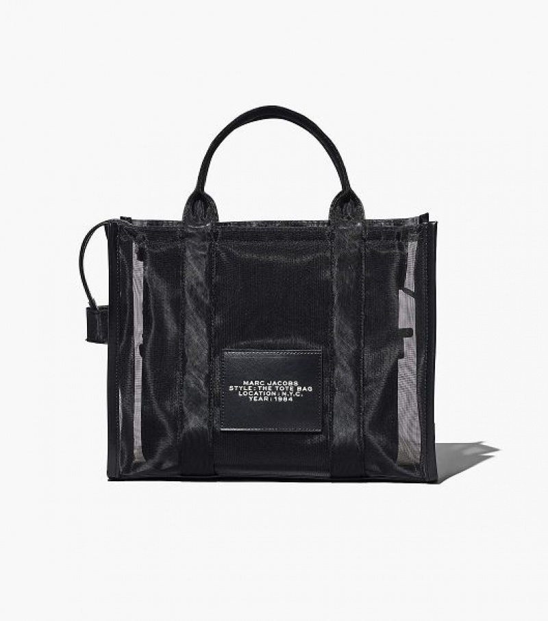 Blackout Women's Marc Jacobs The Mesh Medium Tote Bags | 75604PJEL