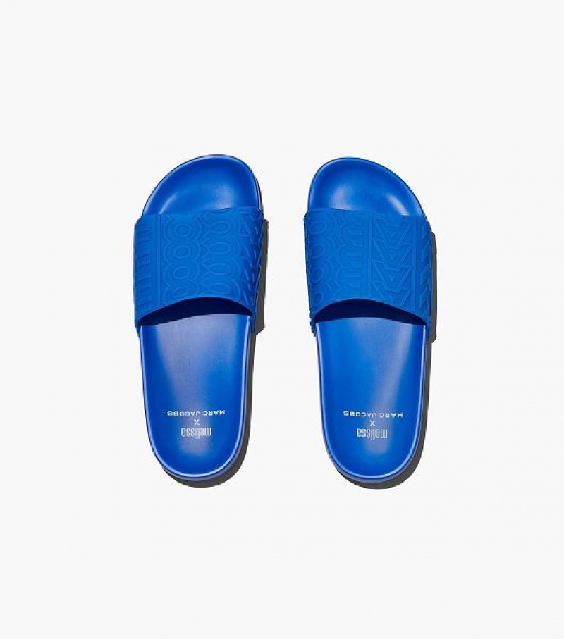 Blue Women's Marc Jacobs Melissa x Marc Jacobs Slides | 48576WDZY