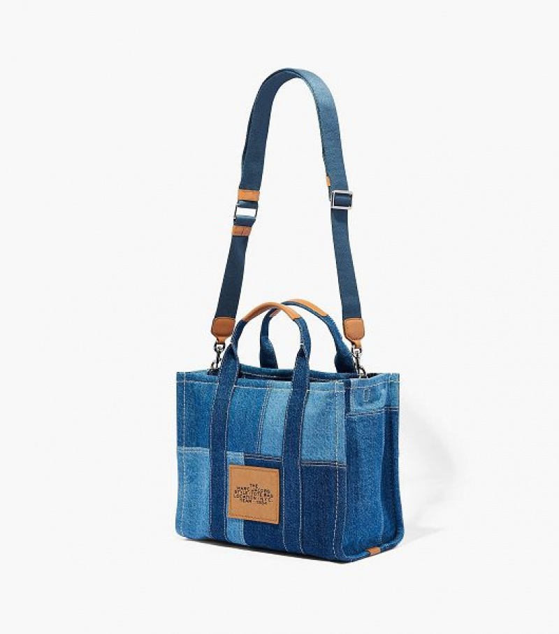 Blue Women's Marc Jacobs The Denim Medium Tote Bags | 75604YMES