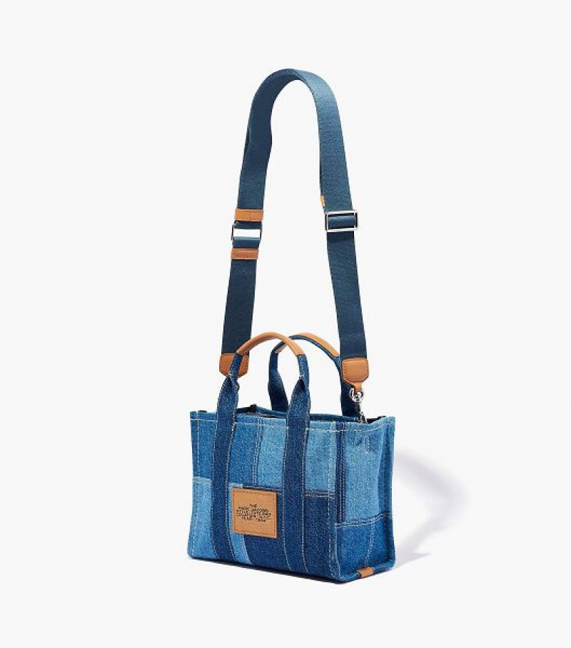 Blue Women's Marc Jacobs The Denim Small Tote Bags | 68715BGZN