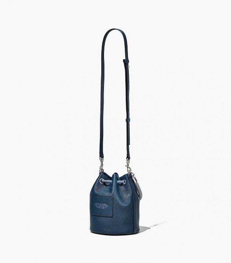 Blue Women's Marc Jacobs The Leather Bucket Bags | 78329KECM