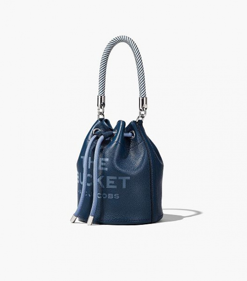 Blue Women's Marc Jacobs The Leather Bucket Bags | 78329KECM