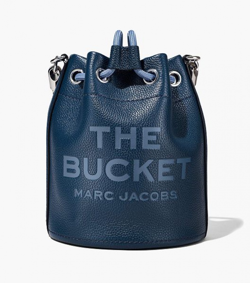 Blue Women's Marc Jacobs The Leather Bucket Bags | 78329KECM