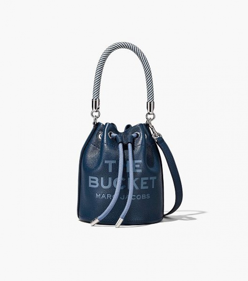 Blue Women\'s Marc Jacobs The Leather Bucket Bags | 78329KECM