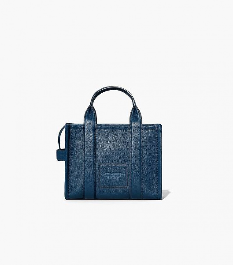 Blue Women's Marc Jacobs The Leather Small Tote Bags | 23076ENTI