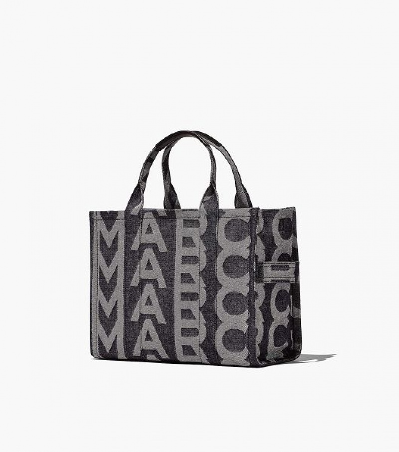 Blue Women's Marc Jacobs The Monogram Denim Medium Tote Bags | 42903IYTK