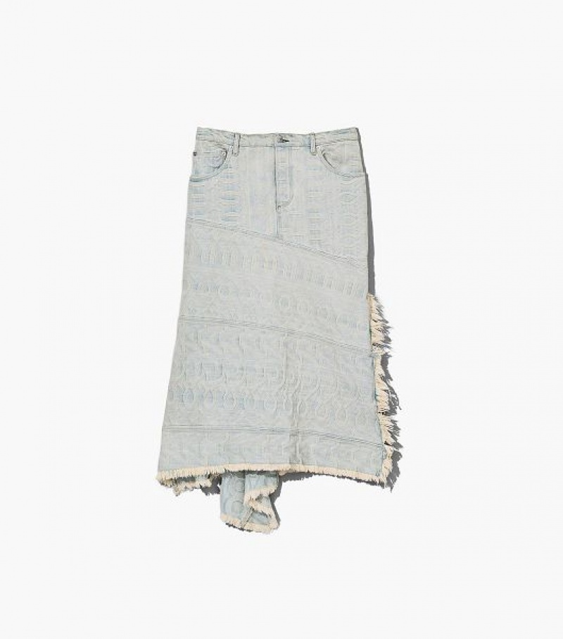 Blue Women\'s Marc Jacobs The Monogram Denim Skirts | 73649PUAT