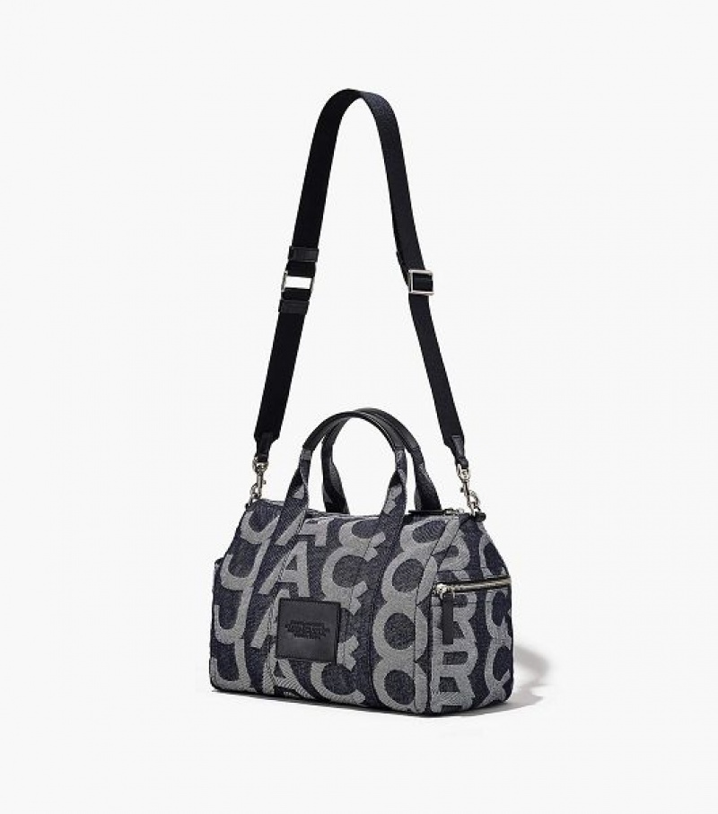 Blue Women's Marc Jacobs The Monogram Medium Denim Duffle Bags | 03748KDTY