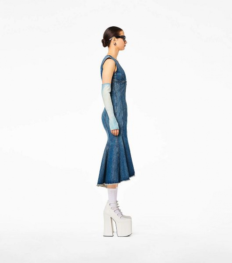 Blue Women's Marc Jacobs The Wave Denim Dress | 87210OWVJ