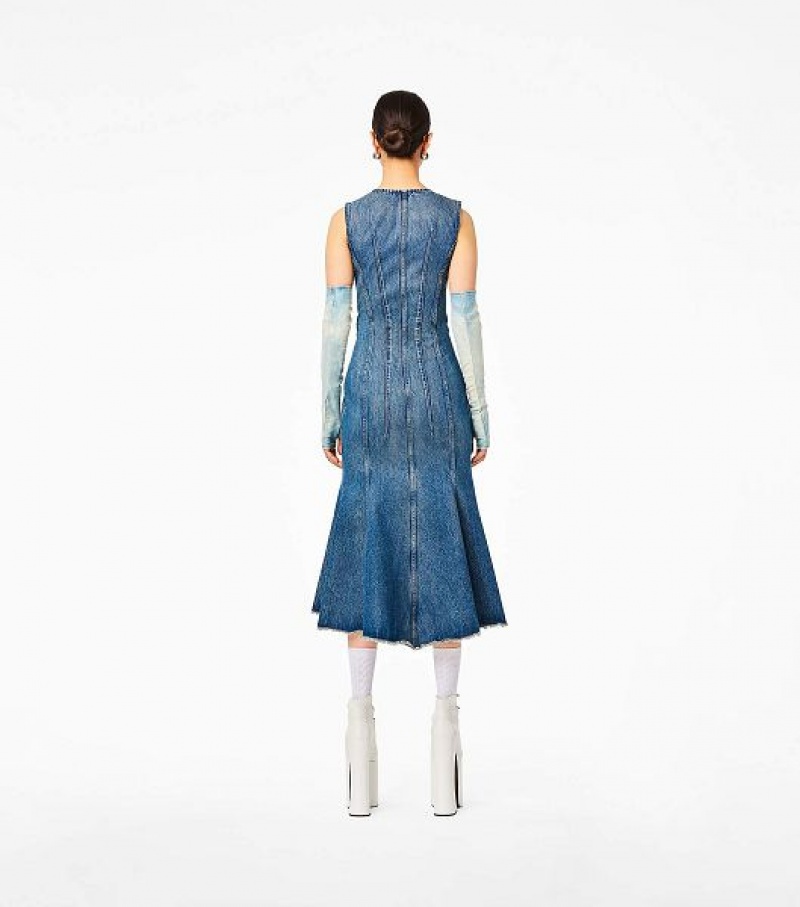 Blue Women's Marc Jacobs The Wave Denim Dress | 87210OWVJ