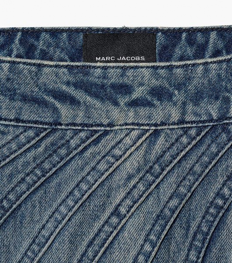 Blue Women's Marc Jacobs The Wave Denim Skirts | 42713XIFS