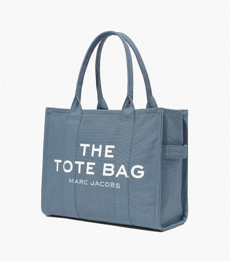 Blue / Grey Women's Marc Jacobs The Large Tote Bags | 27465ZWGI