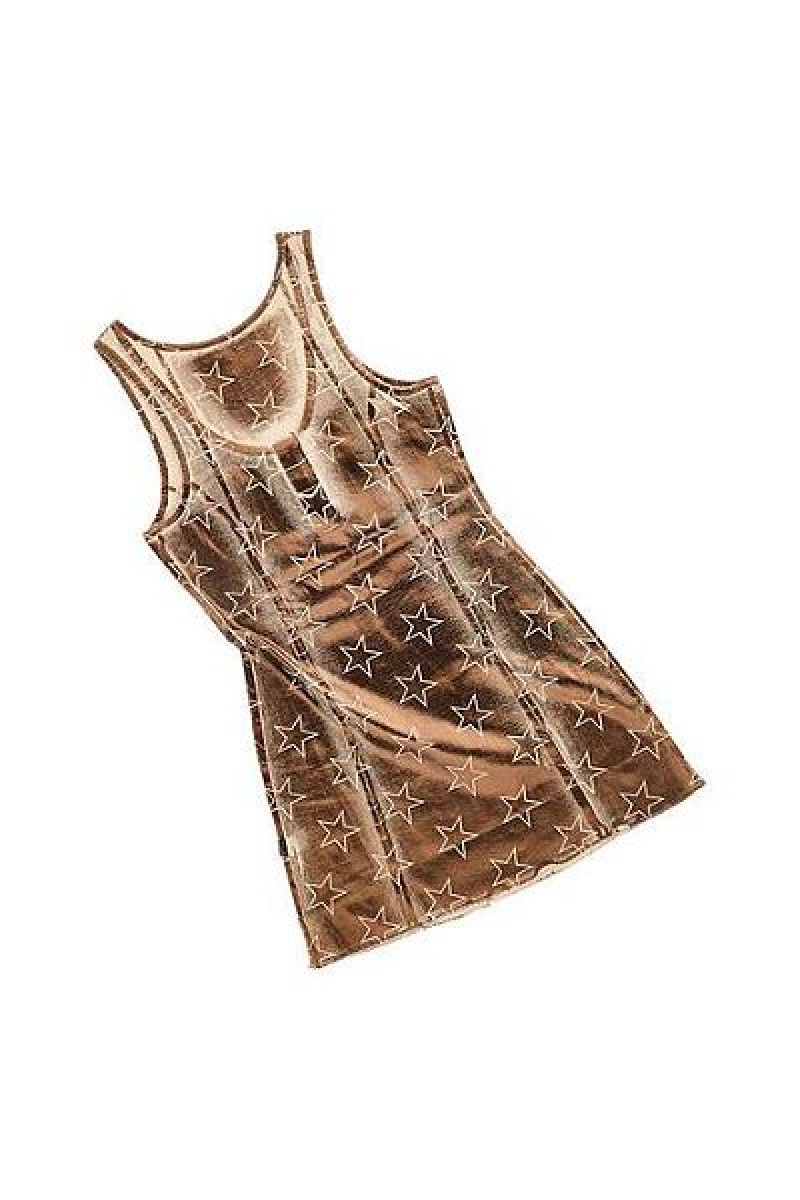 Brown Heaven Marc Jacobs Daisy Laminated Rib Dress | 96842TXLG