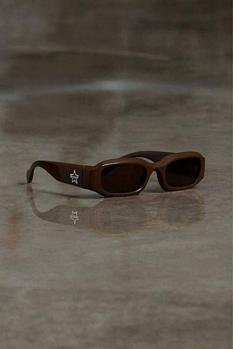 Brown Heaven Marc Jacobs Rectangular Sunglasses | 81452BCZK