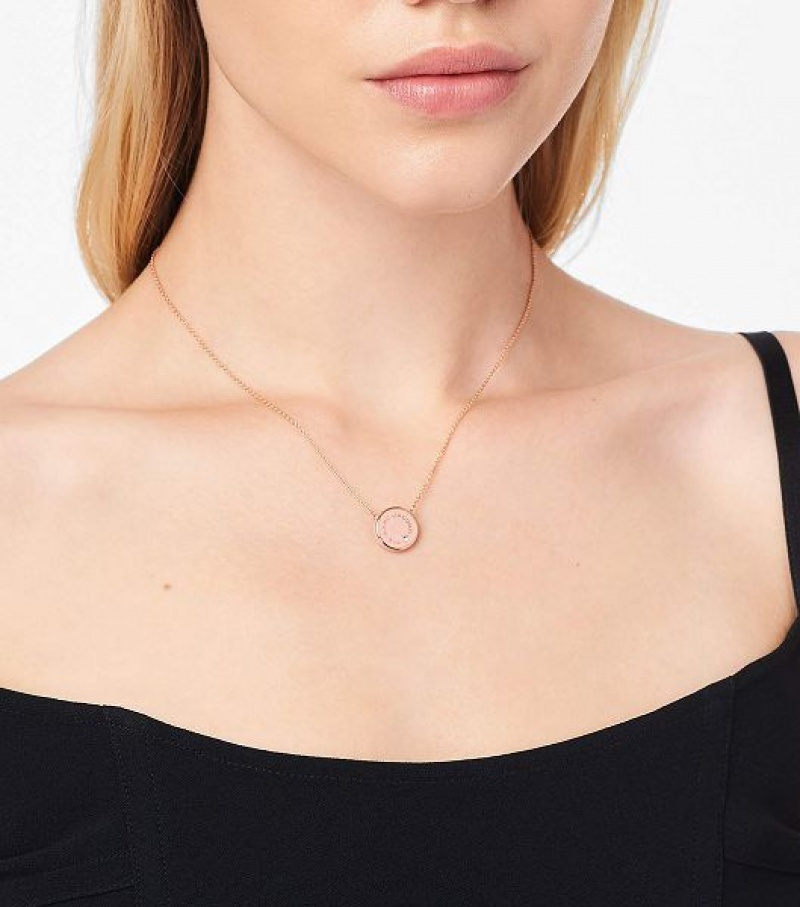 Brown / Rose Gold Women's Marc Jacobs The Medallion Pendants | 65089EKFY