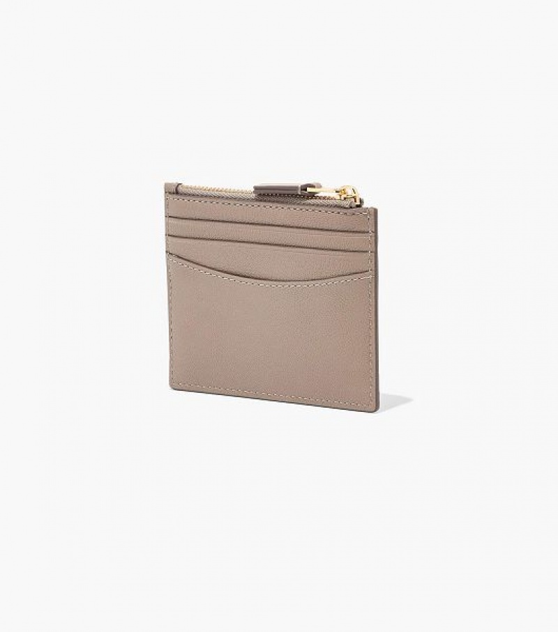 Cement Women's Marc Jacobs The Slim 84 Zip Card Case | 75043WKYH