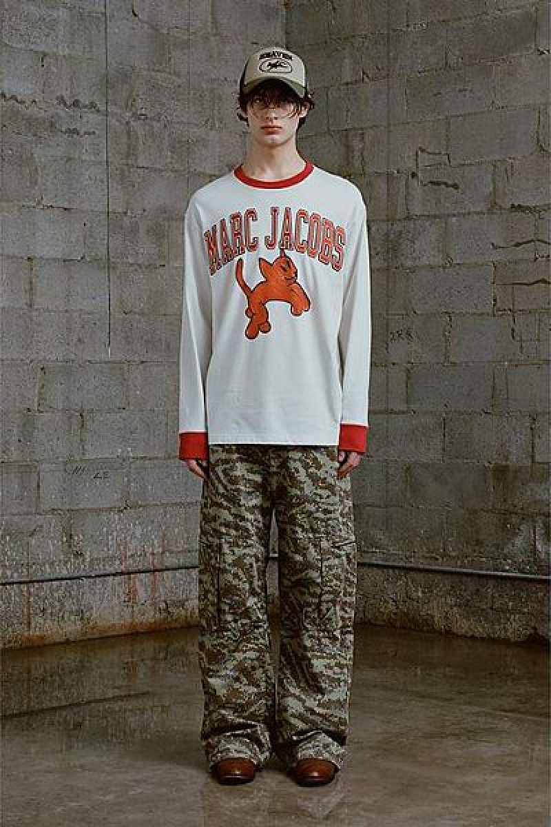 Chalk Heaven Marc Jacobs College Longsleeve T Shirts | 83672UTWA