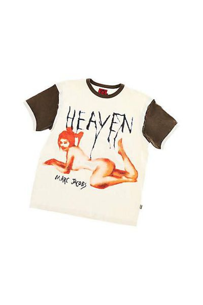 Chalk Heaven Marc Jacobs Pin Up T Shirts | 09876EKYQ