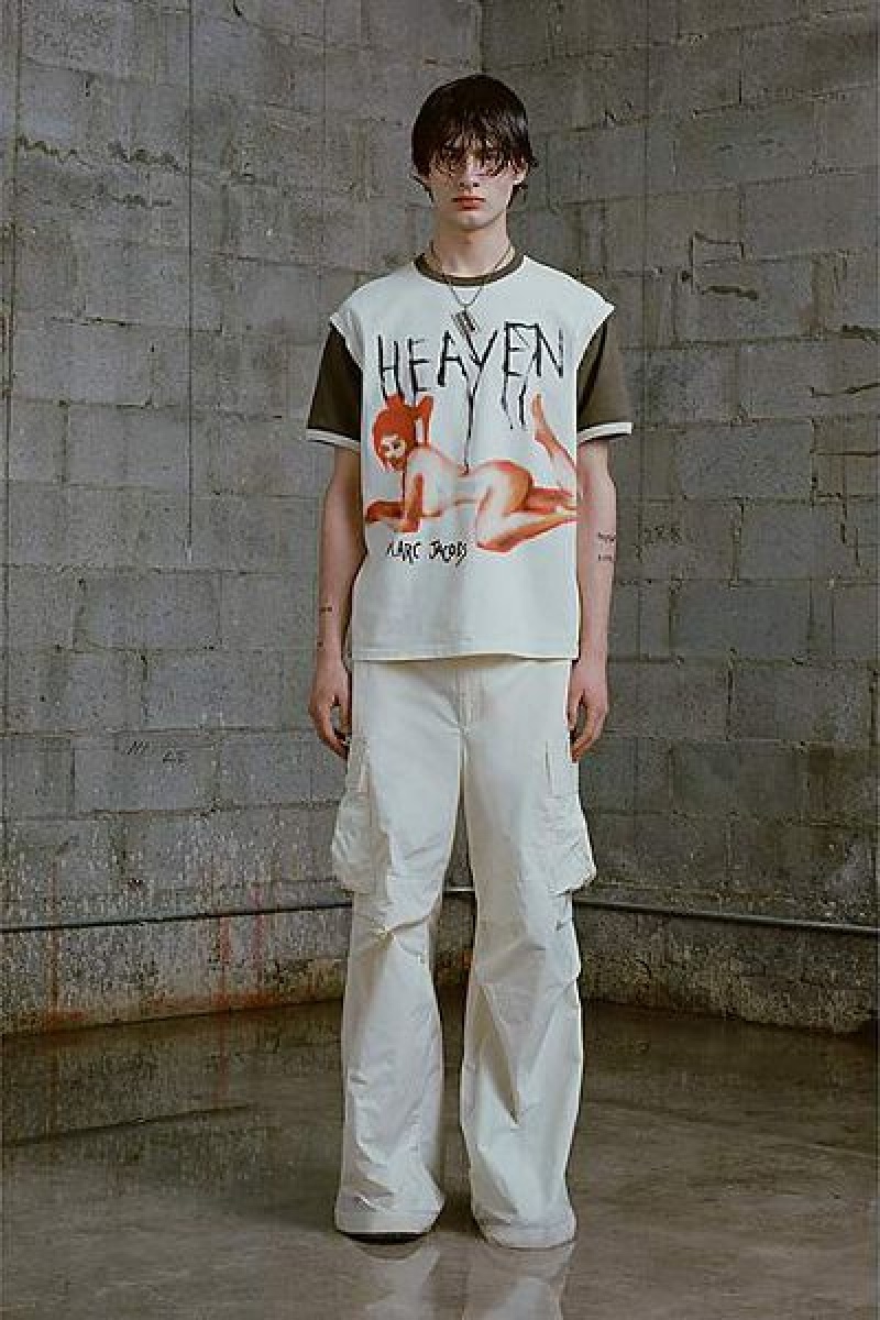 Chalk Heaven Marc Jacobs Pin Up T Shirts | 09876EKYQ