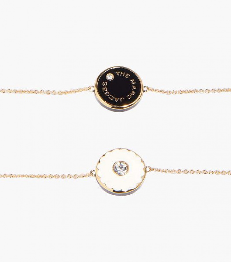 Cream / Gold Women's Marc Jacobs The Medallion Bracelets | 61054SAVB