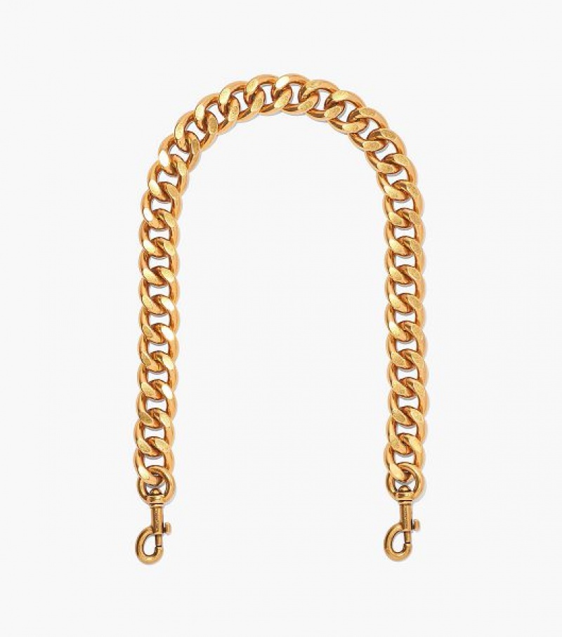 Gold Women\'s Marc Jacobs The Chainlink Shoulder Strap | 19386BZJQ